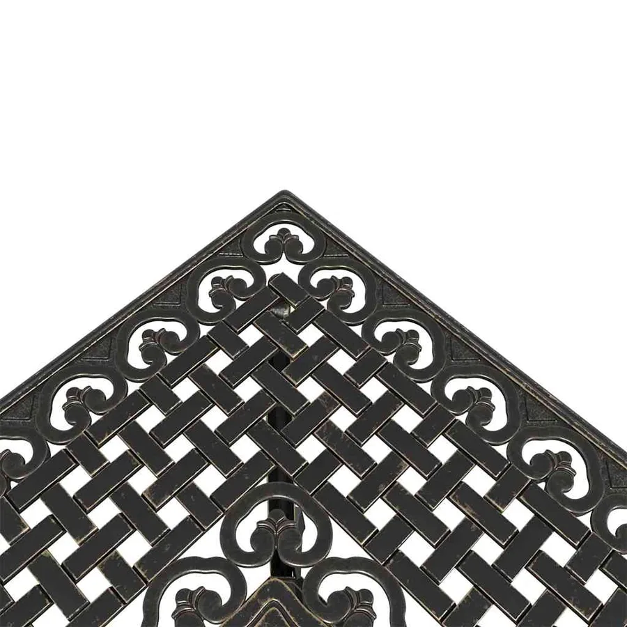 Ensemble manger de jardin 5 pcs bronze aluminium coulé - 6
