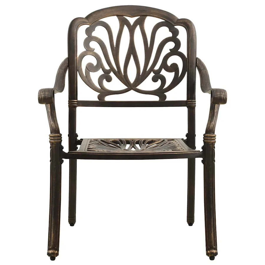Ensemble de bistrot 3 pcs bronze aluminium coulé - 8