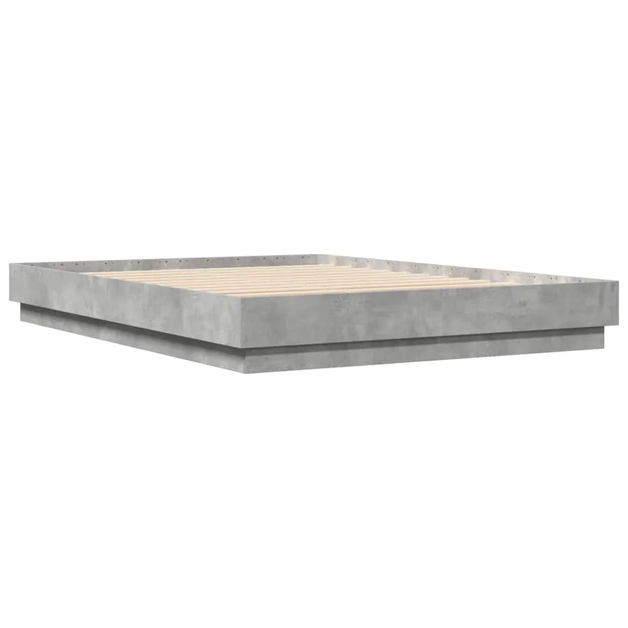 Cadre de lit sans matelas gris béton 120x200 cm - 3