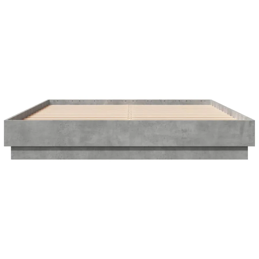 Cadre de lit sans matelas gris béton 120x200 cm - 4