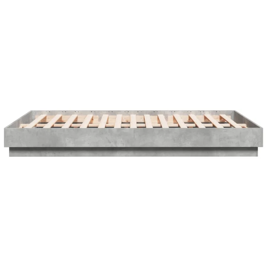 Cadre de lit sans matelas gris béton 120x200 cm - 5