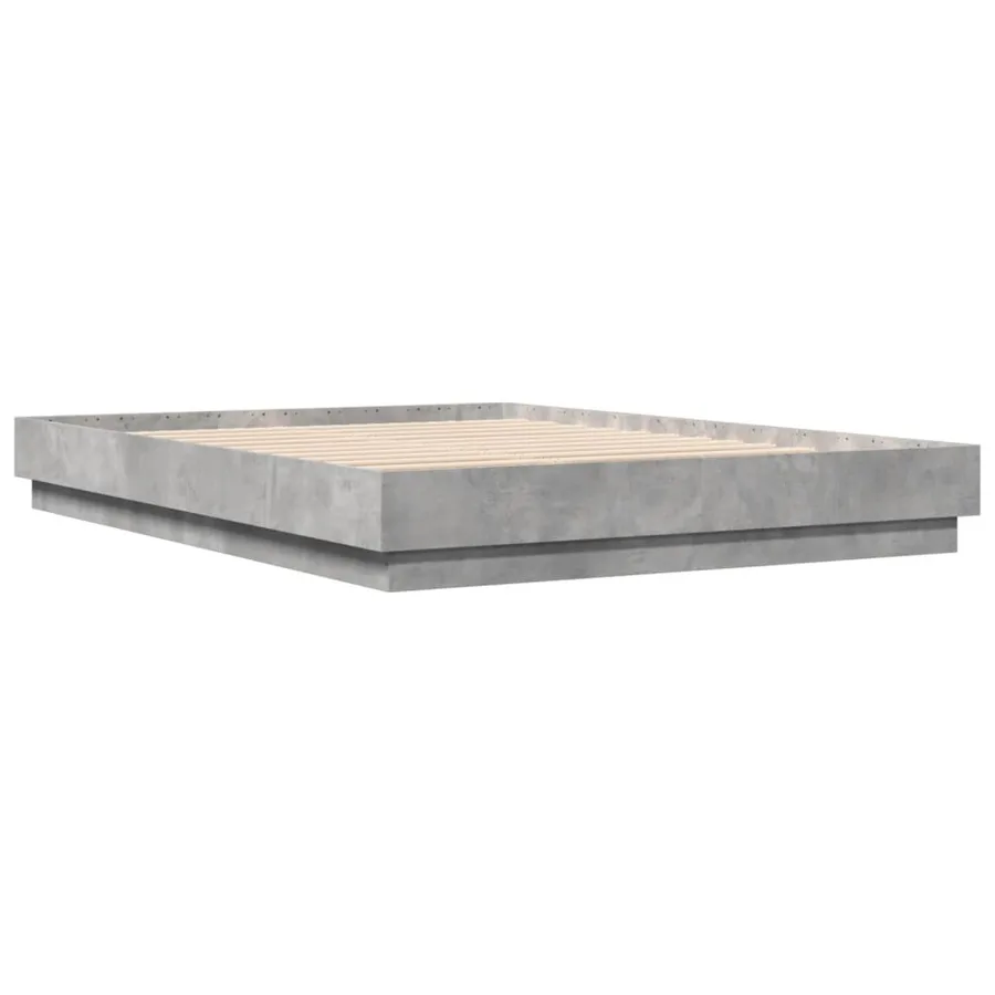 Cadre de lit sans matelas gris béton 120x200 cm - 6