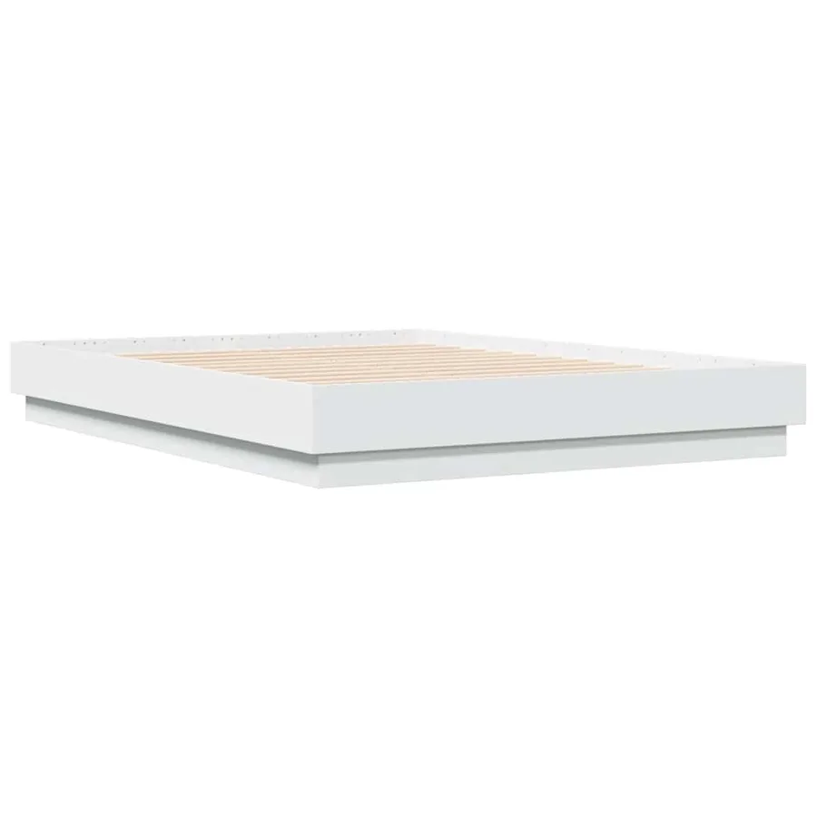 Cadre de lit sans matelas blanc 140x190 cm - 3