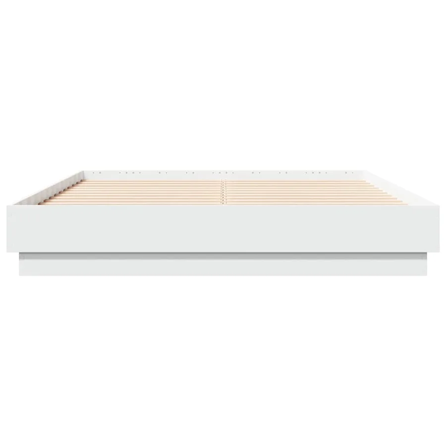 Cadre de lit sans matelas blanc 140x190 cm - 4