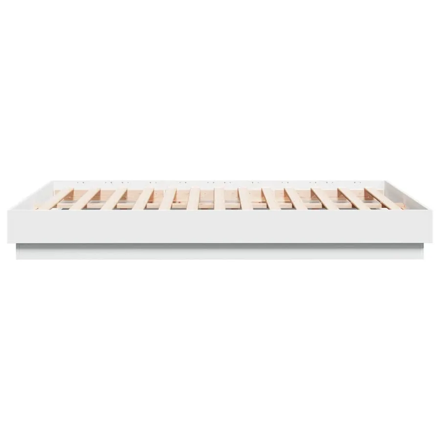 Cadre de lit sans matelas blanc 140x190 cm - 5