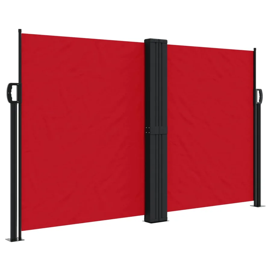 Auvent latéral rétractable rouge 140x1200 cm - 2