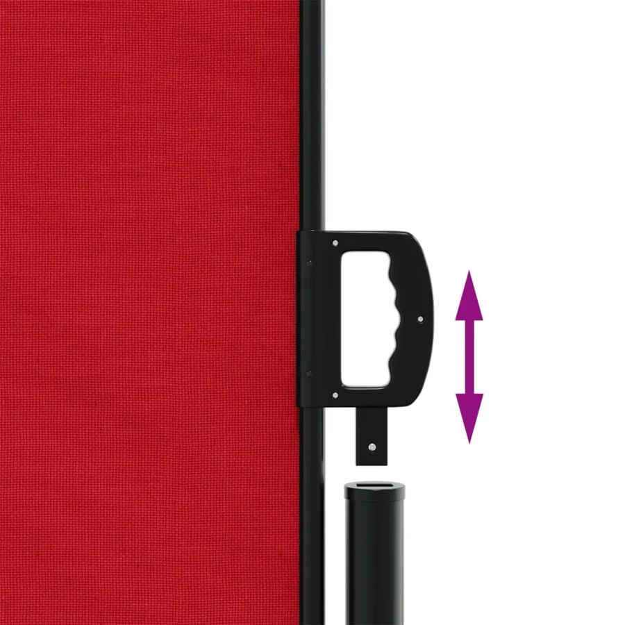 Auvent latéral rétractable rouge 140x1200 cm - 6