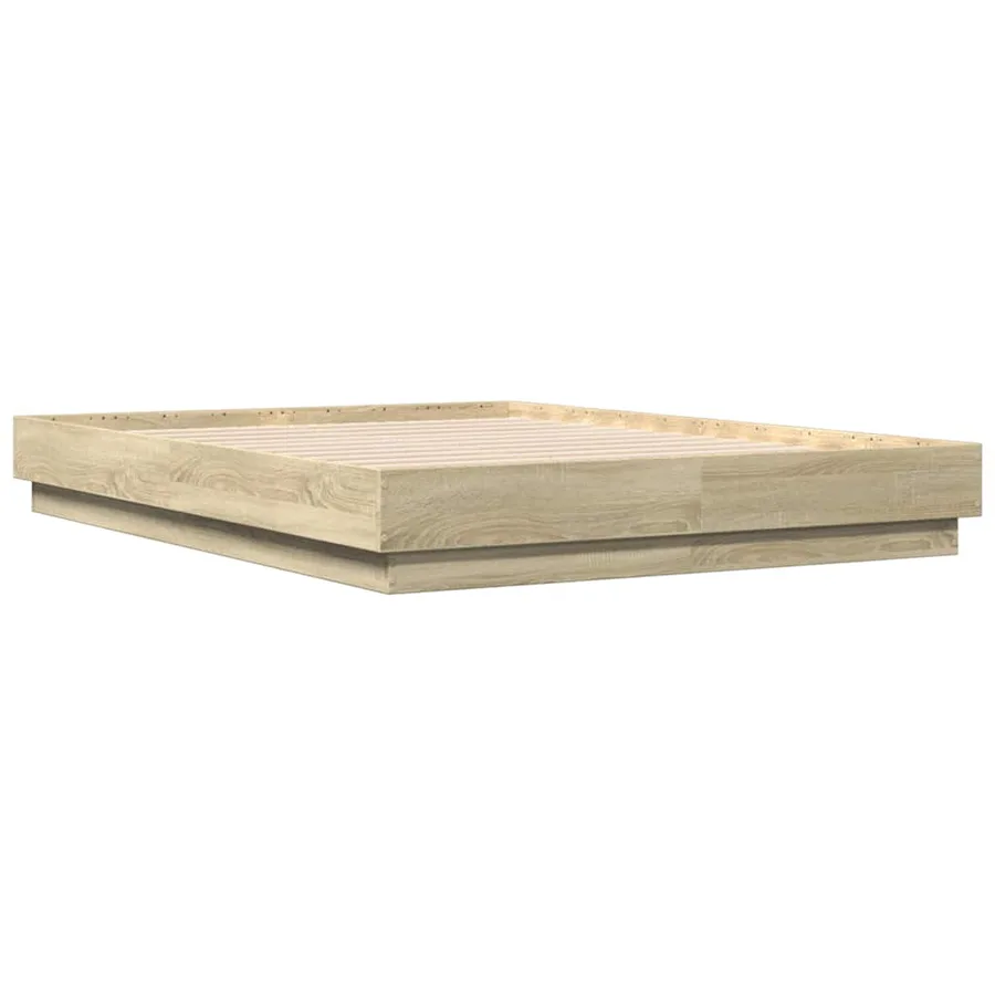 Cadre de lit sans matelas chêne sonoma 140x190 cm - 6