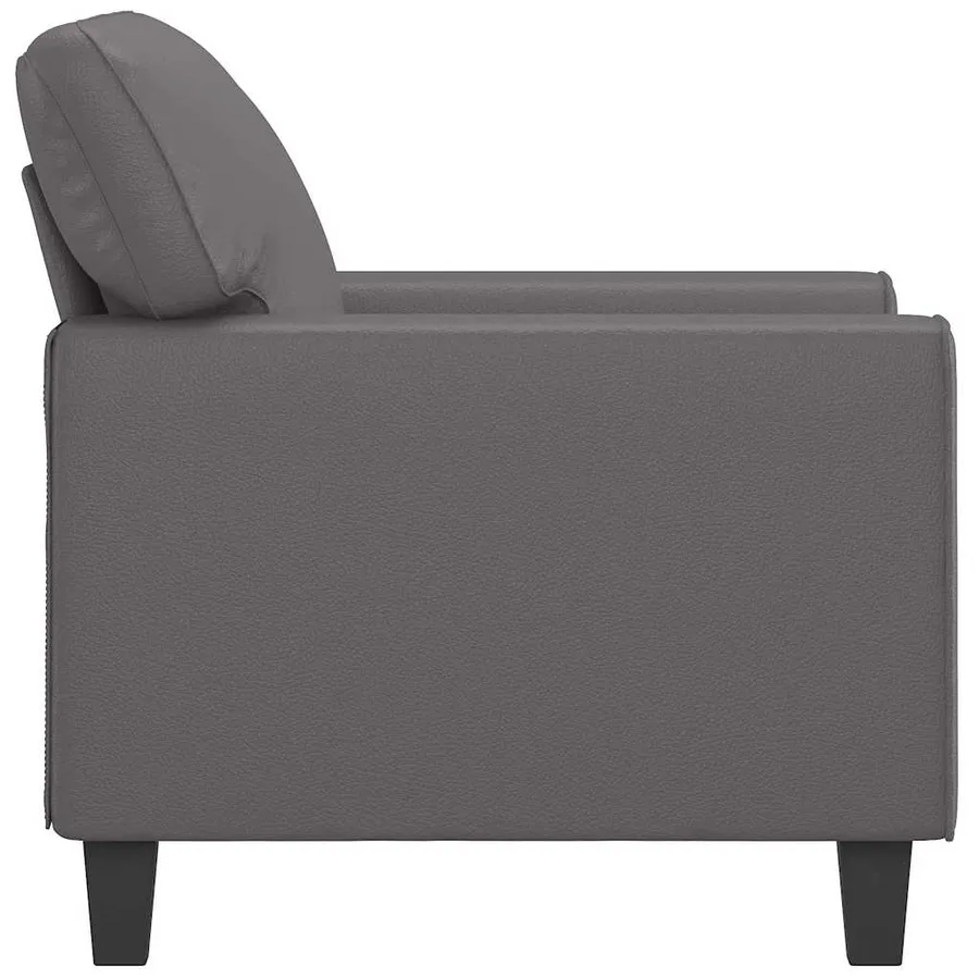 Fauteuil Gris 60 cm Similicuir - 5