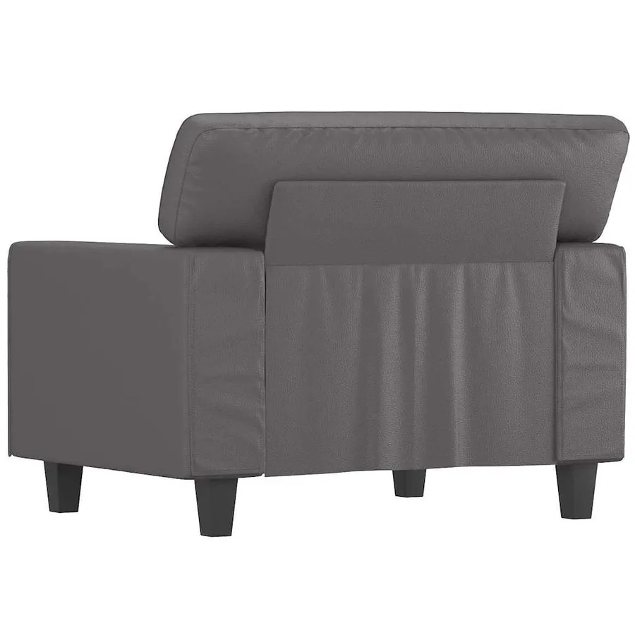 Fauteuil Gris 60 cm Similicuir - 6