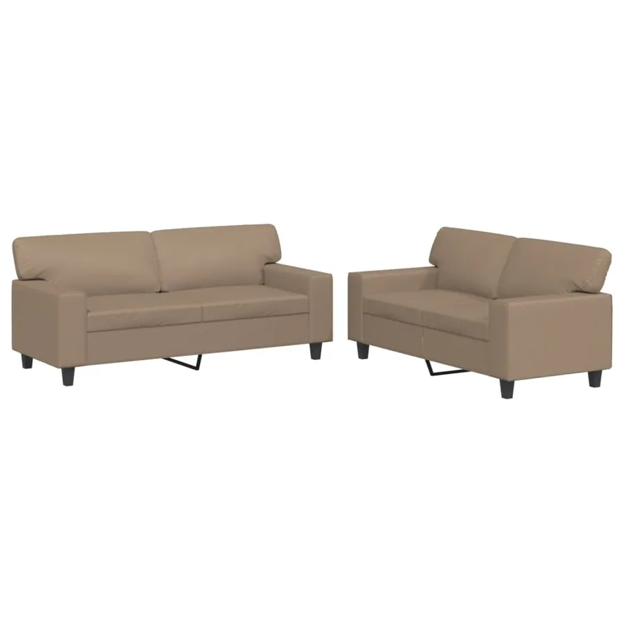 Ensemble de canapés 2 pcs cappuccino similicuir - 2