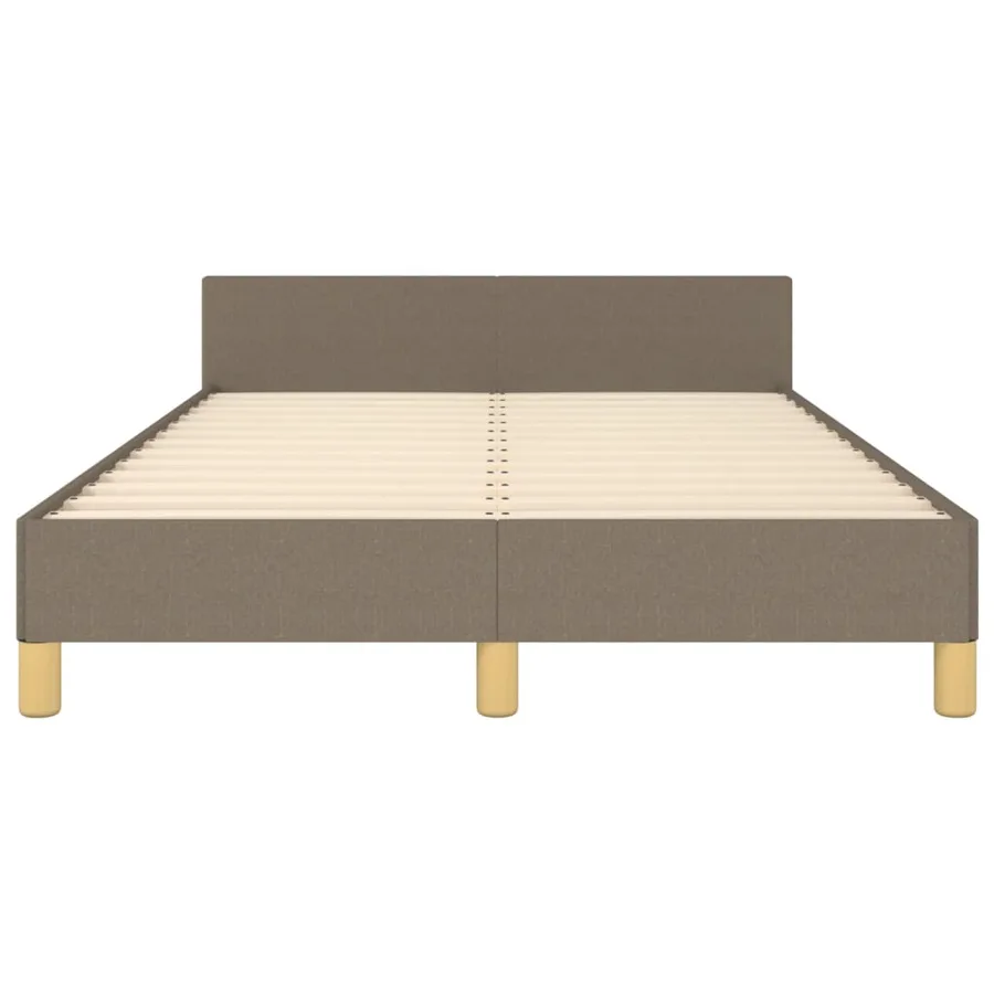 Cadre de lit sans matelas taupe 120x190 cm tissu - 6