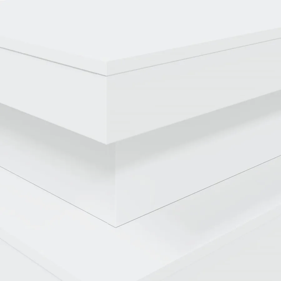 Table basse avec lumières LED blanc 90x50x40 cm - 10