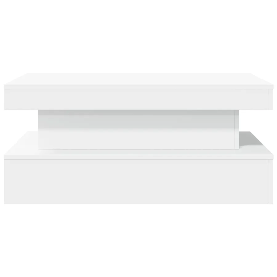 Table basse avec lumières LED blanc 90x50x40 cm - 7