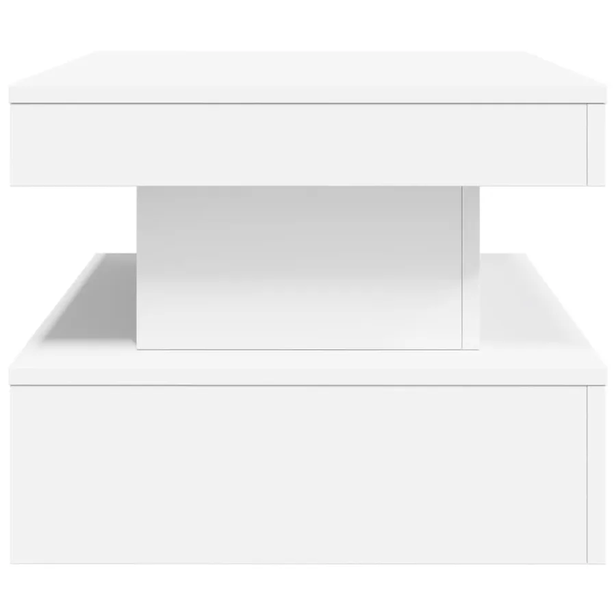 Table basse avec lumières LED blanc 90x50x40 cm - 8