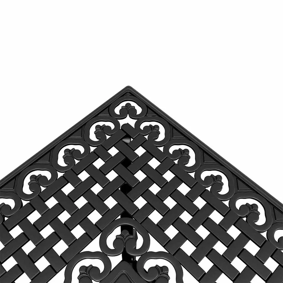 Ensemble à manger de jardin 5 pcs noir aluminium coulé - 6