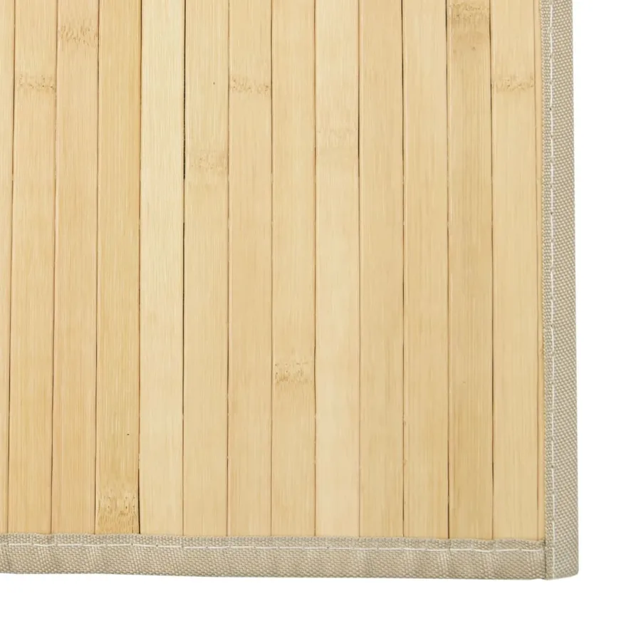 Tapis rectangulaire naturel clair 60x500 cm bambou - 6