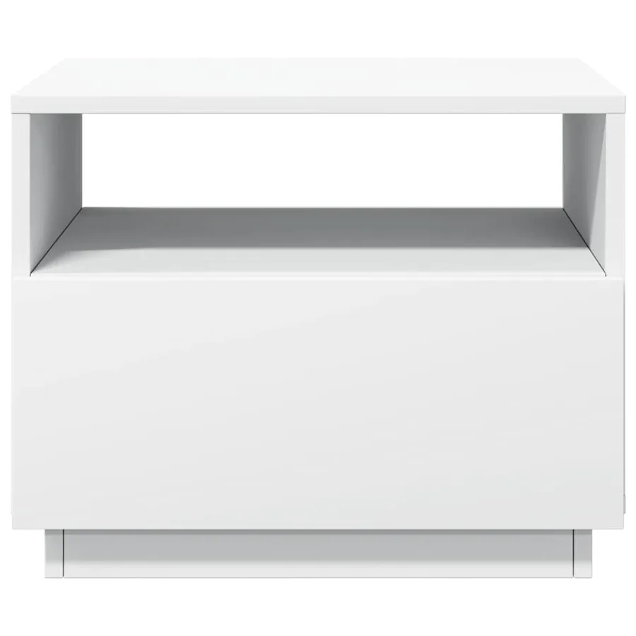 Table basse avec lumières LED blanc 50x49x40 cm - 7