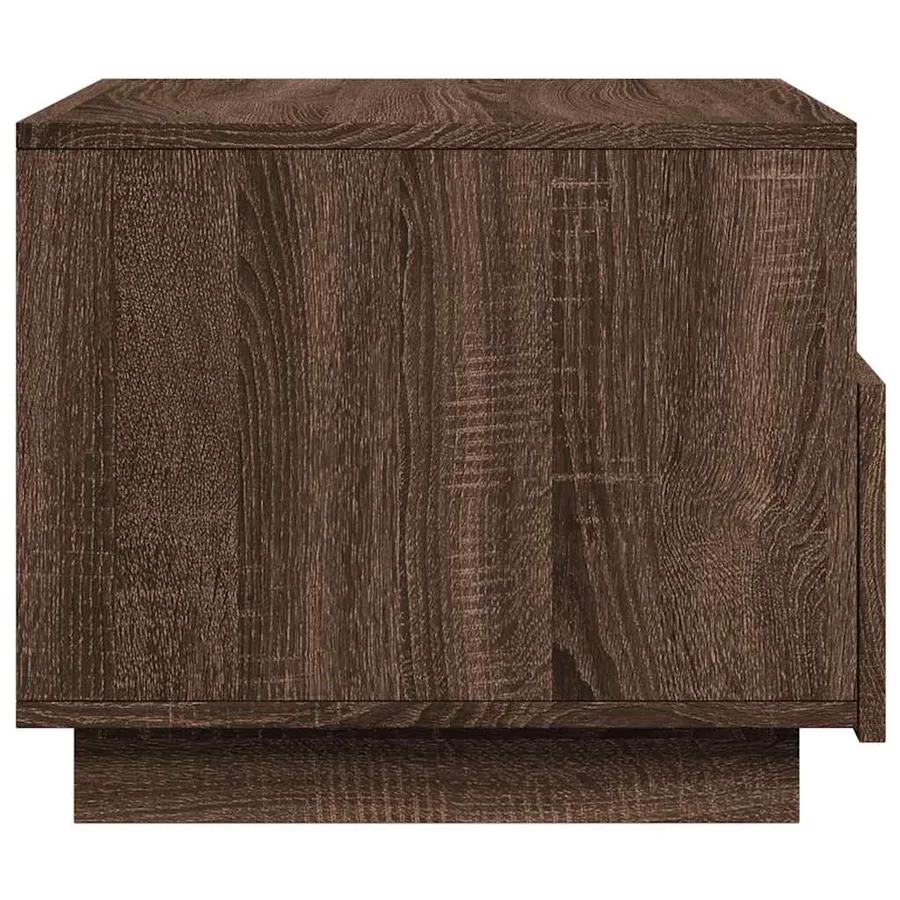 Table basse avec lumières LED chêne marron 50x49x40 cm - 8