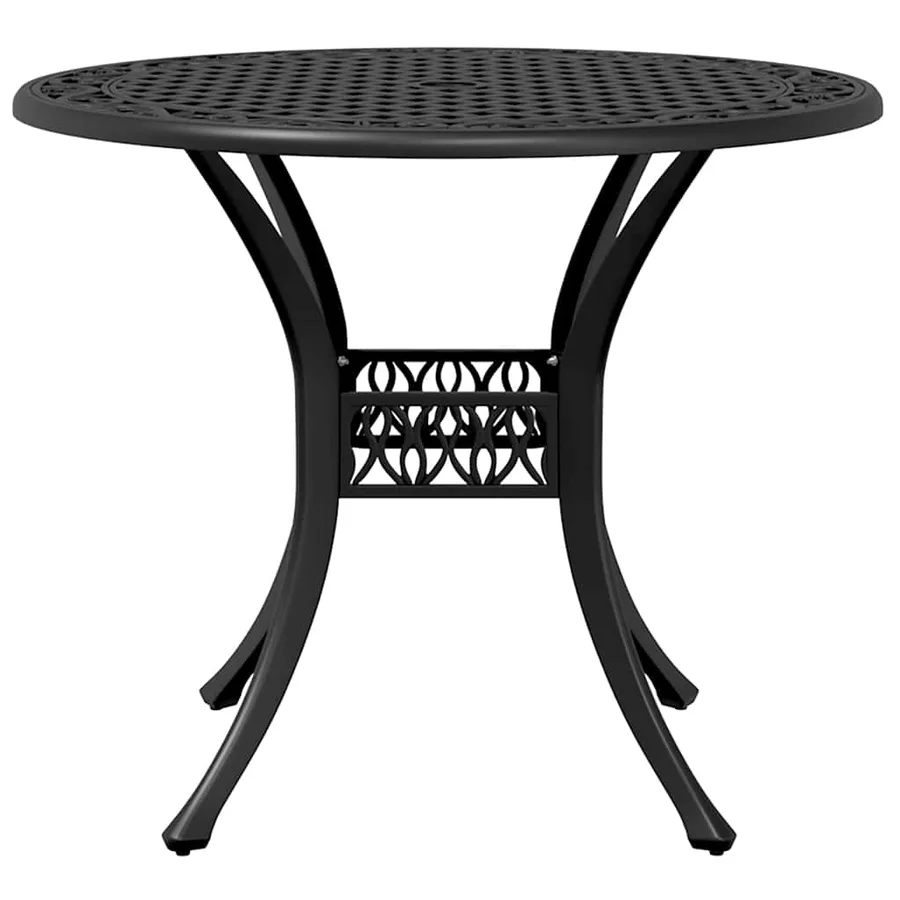 Ensemble de bistro 3 pcs noir aluminium coulé - 4