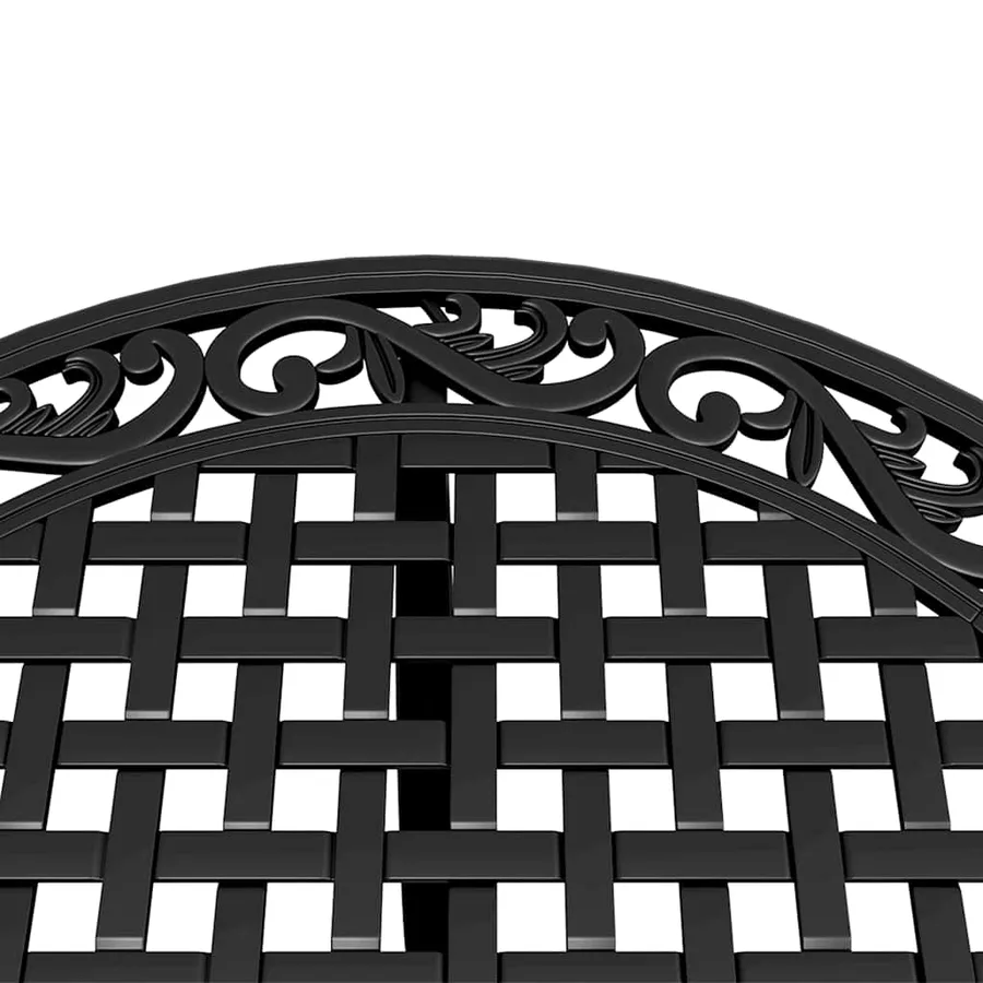 Ensemble de bistro 3 pcs noir aluminium coulé - 6