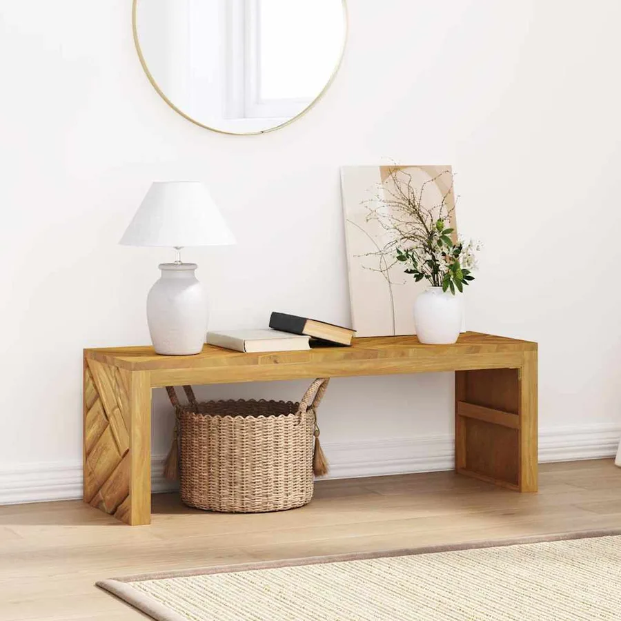 Table basse 110x35x38 cm bois massif de teck - 3