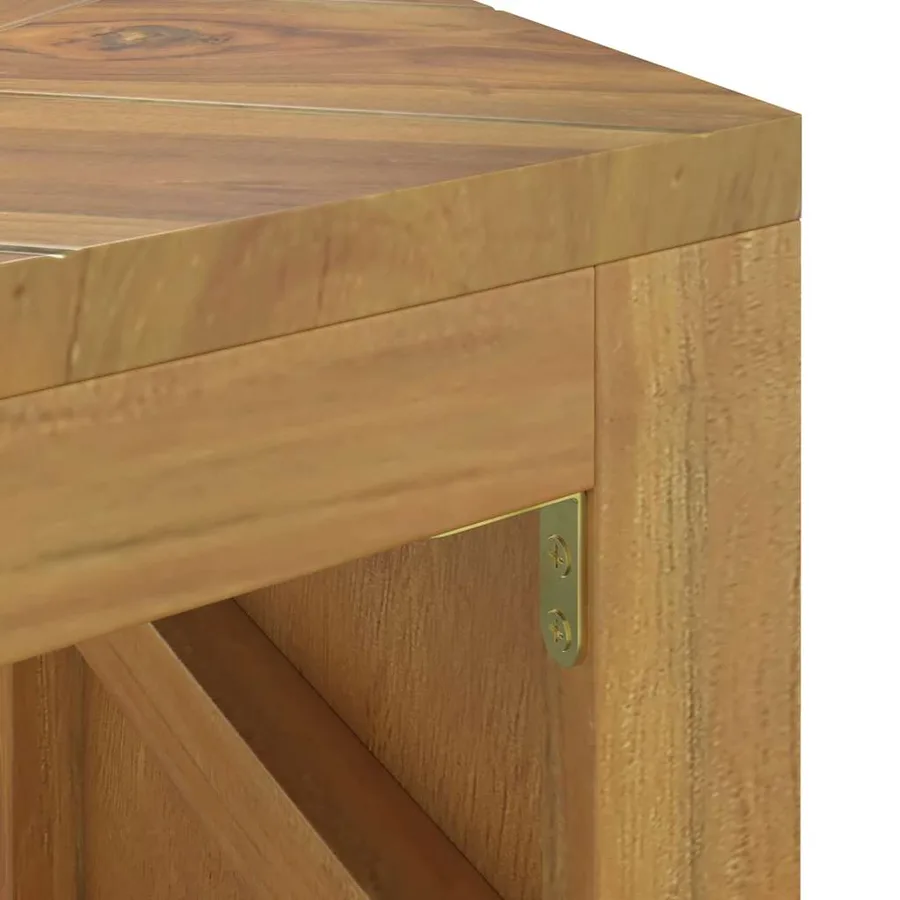 Table basse 110x35x38 cm bois massif de teck - 8