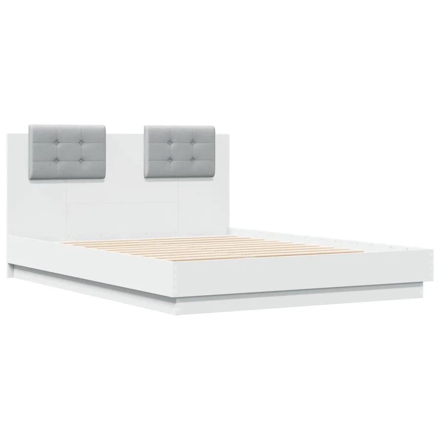 Cadre de lit sans matelas blanc 120x190 cm - 3