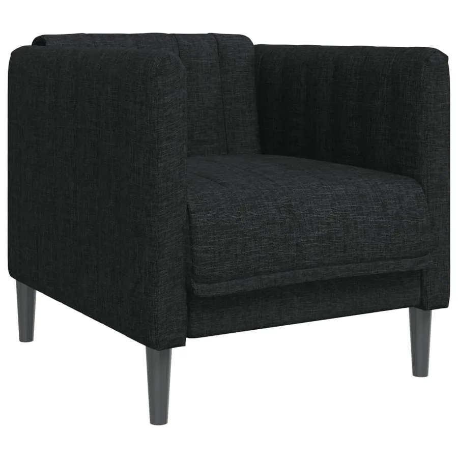 Fauteuil noir tissu - 2