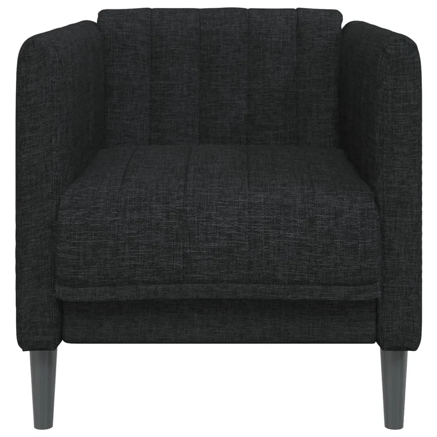 Fauteuil noir tissu - 4