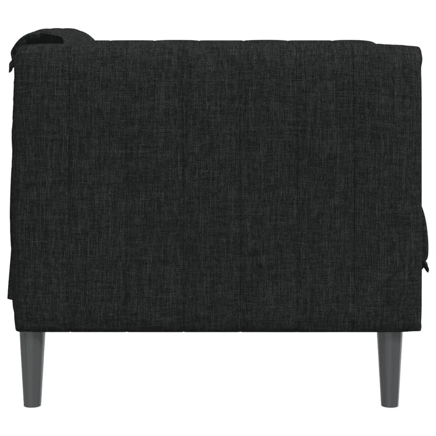 Fauteuil noir tissu - 5