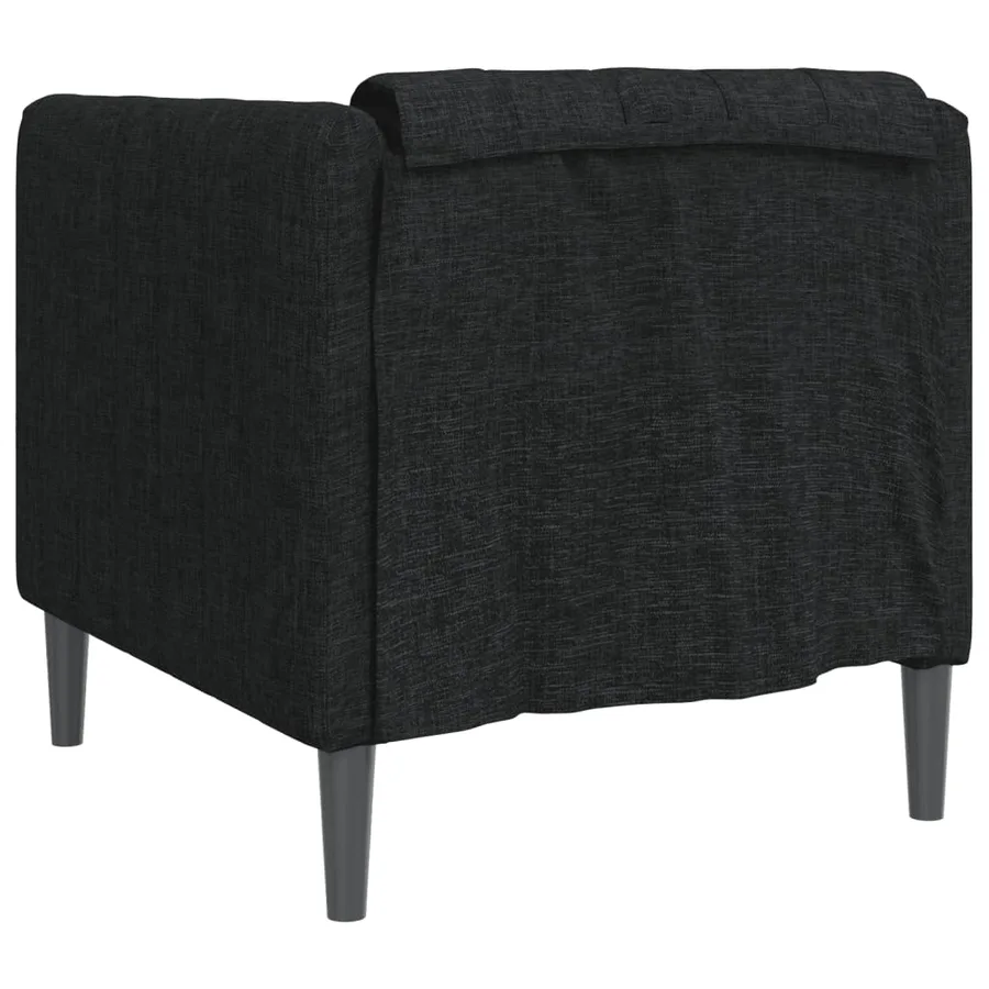 Fauteuil noir tissu - 6