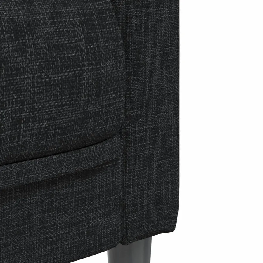 Fauteuil noir tissu - 7
