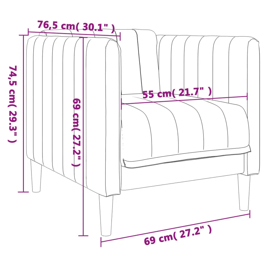 Fauteuil noir tissu - 9
