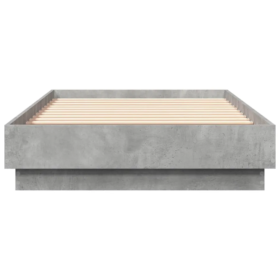 Cadre de lit sans matelas gris béton 90x190 cm - 4