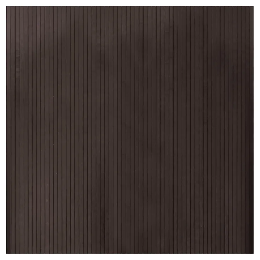Tapis rectangulaire marron foncé 100x100 cm bambou - 2