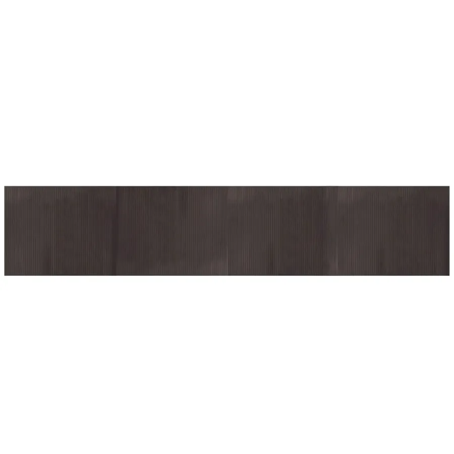 Tapis rectangulaire marron foncé 80x400 cm bambou - 2