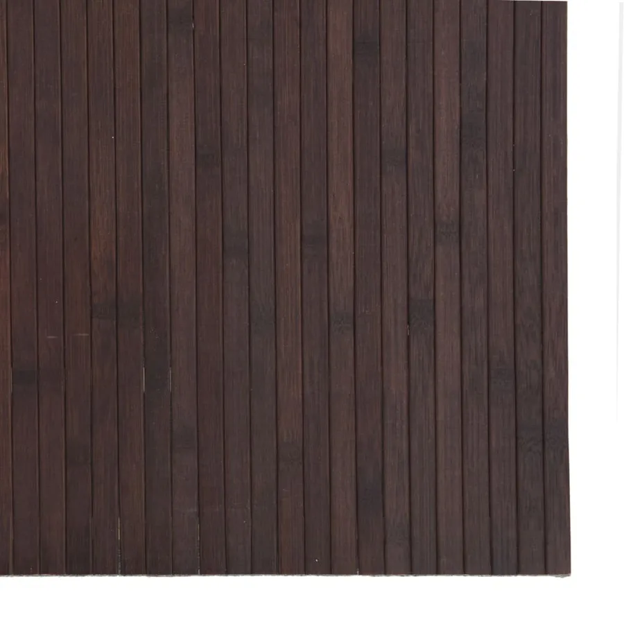 Tapis rectangulaire marron foncé 80x400 cm bambou - 6