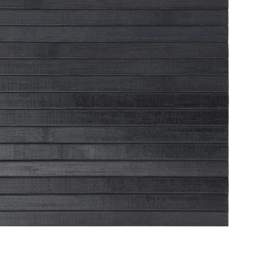 Tapis rectangulaire gris 60x400 cm bambou - 6