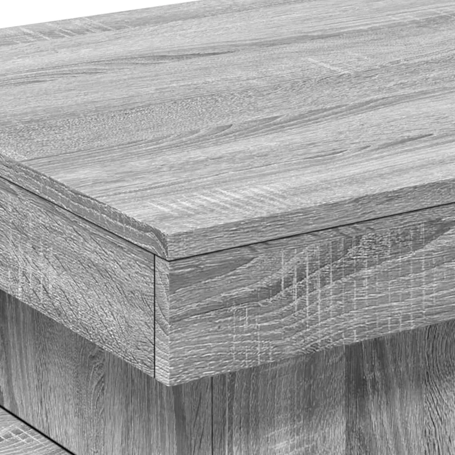 Table basse avec lumières LED sonoma gris 50x50x40 cm - 10