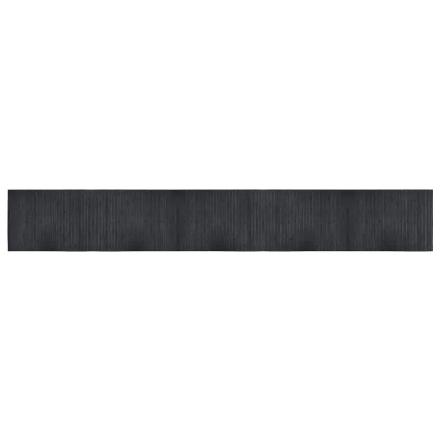 Tapis rectangulaire gris 70x500 cm bambou - 2