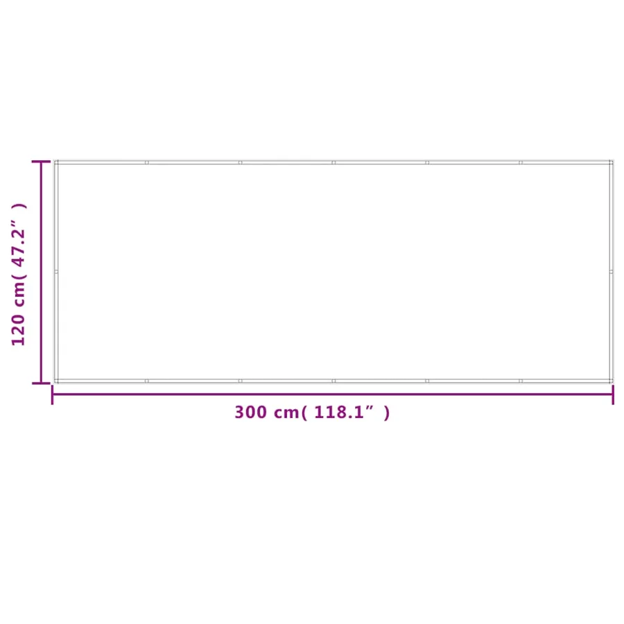 Écran de balcon sable 120x300 cm 100% polyester oxford - 6