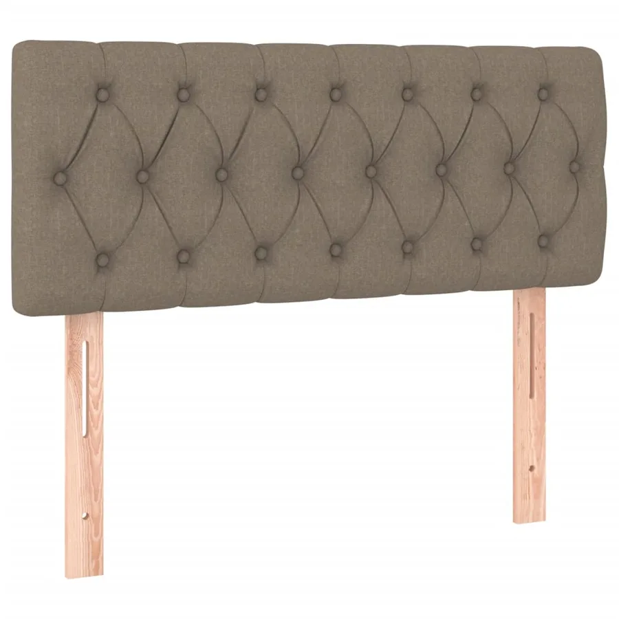 Sommier à lattes de lit avec matelas taupe 120x190 cm tissu - 7