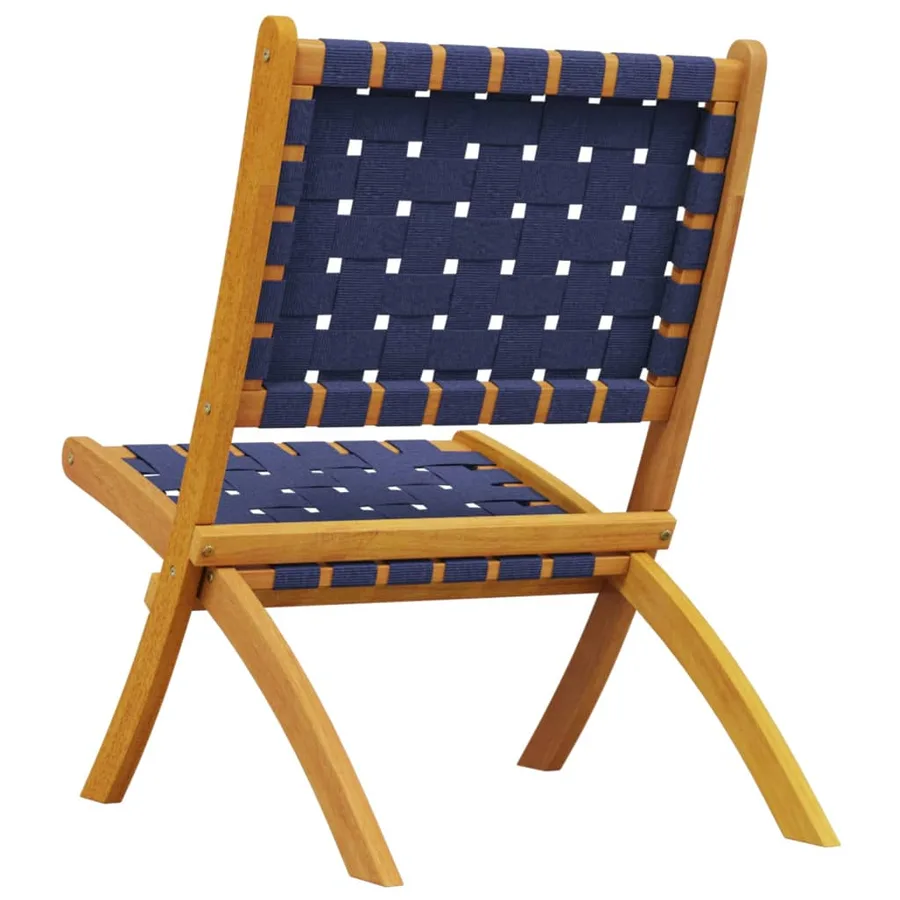Chaises de jardin pliantes lot de 2 bois d'acacia solide tissu - 6