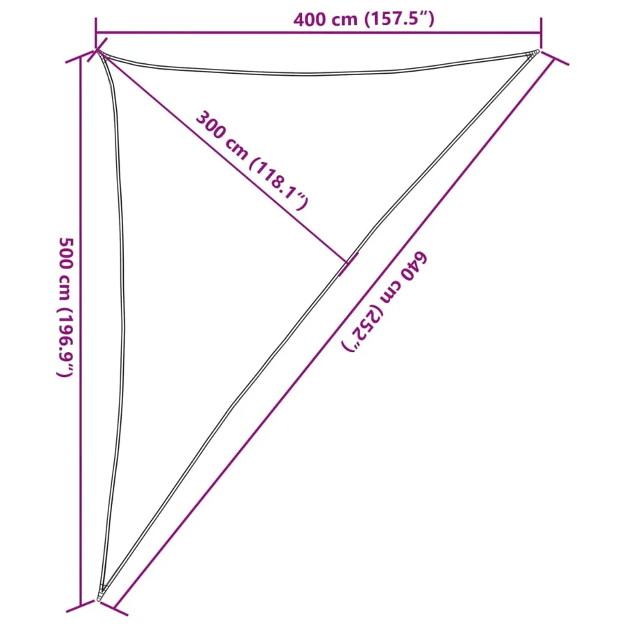 Voile d'ombrage sable 4x5x6,4 m 100 % polyester oxford - 10