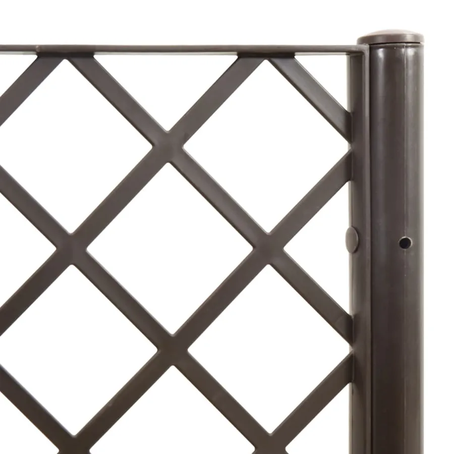 Jardinière avec treillis marron 160x120x142 cm PP - 8