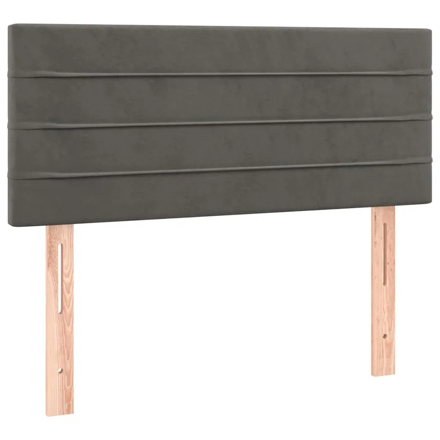 Sommier à lattes de lit avec matelas LED gris foncé 120x190 cm - 8