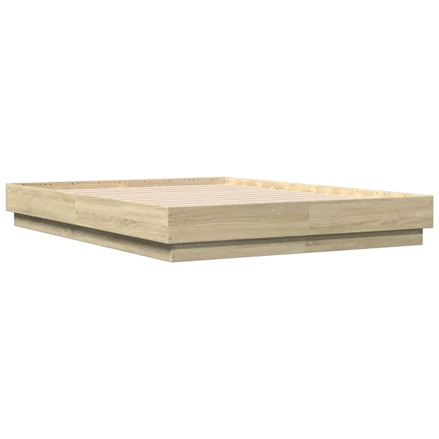 Cadre de lit sans matelas chêne sonoma 135x190 cm - 3