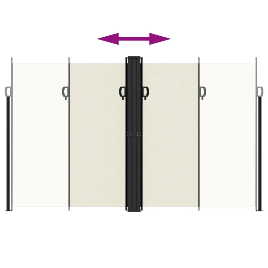 Auvent latéral rétractable crème 200x1000 cm - 5