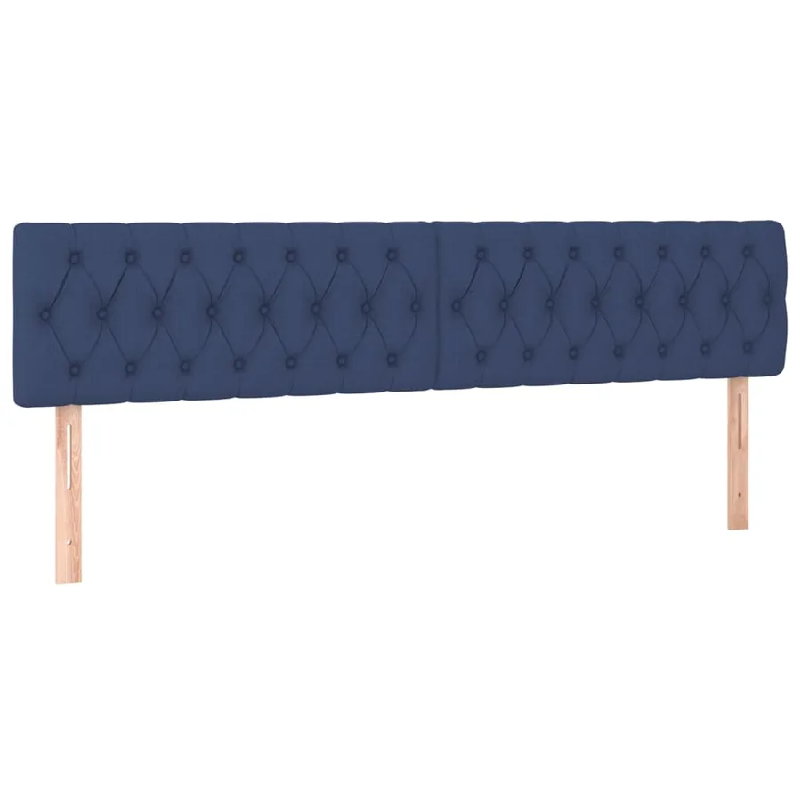 Sommier à lattes de lit avec matelas bleu 120x190 cm tissu - 7